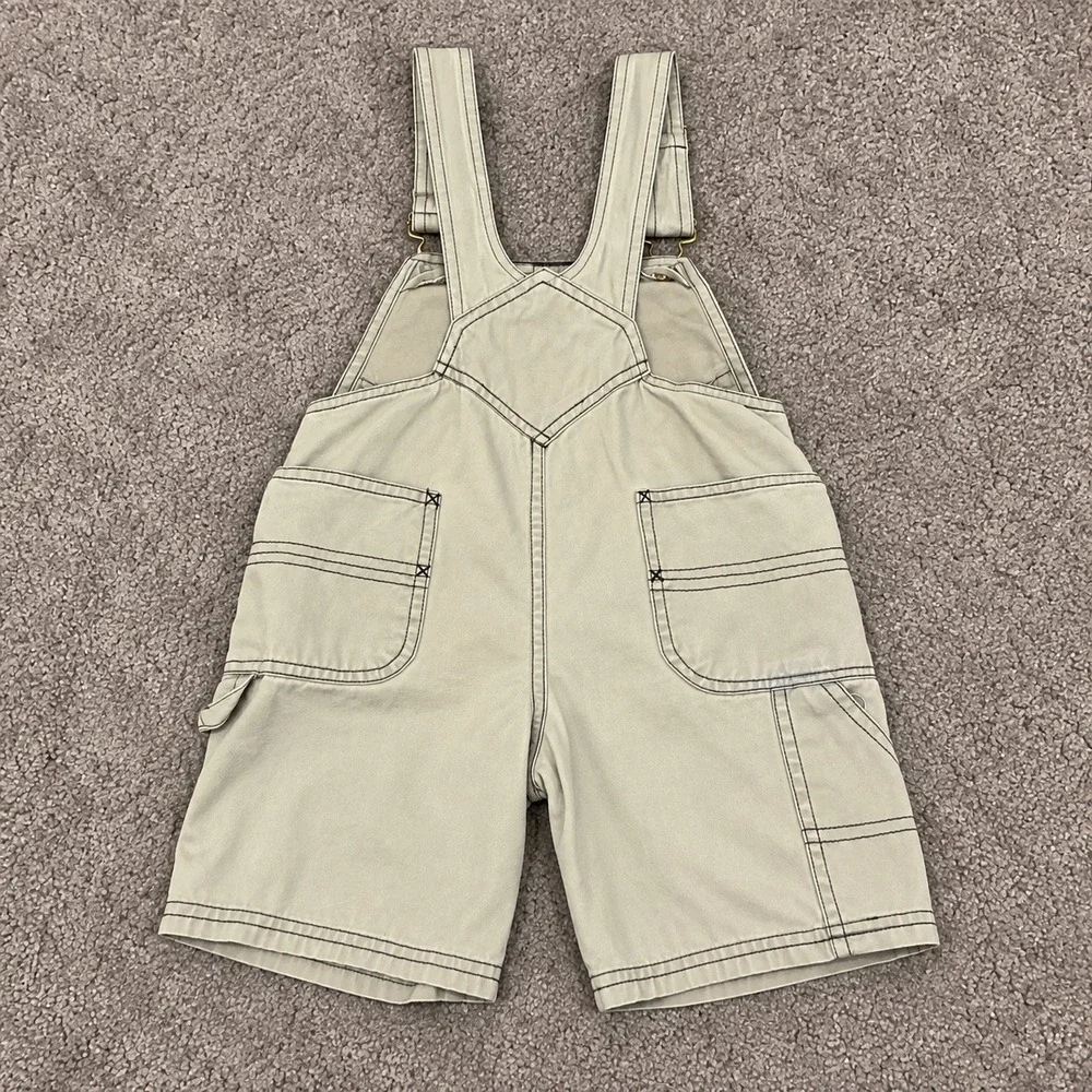 Bob the Builder Kids Khaki Cotton Shortalls Overalls 4T 566917
